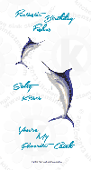 marlin fishing rubberstamps clear stamps