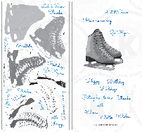 Figure Skates clear stamps ice skate rubber stamp clearstamps