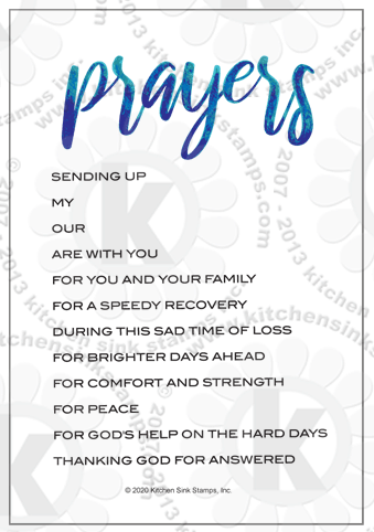 watercolor prayers clear stamps