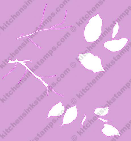 Tree Branches and Leaves layered stencil and Die cut SVG CUT file