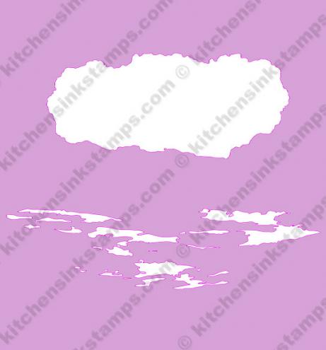 Cloudy skies stencil SVG CUT file