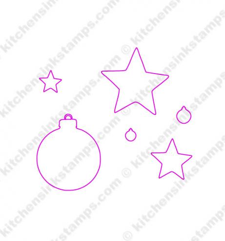 svg for ornament and stars stamp set