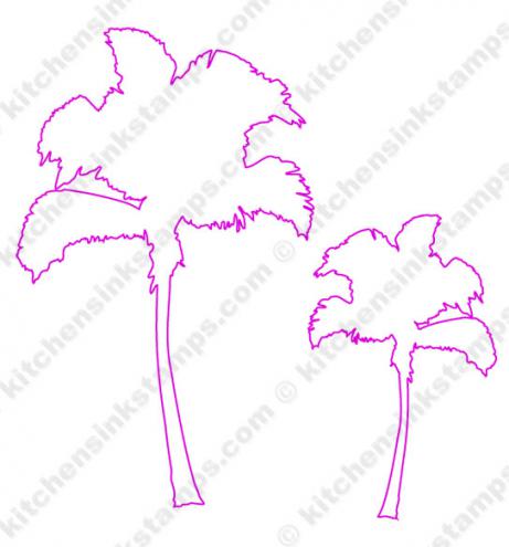 svg for palm trees stamp set