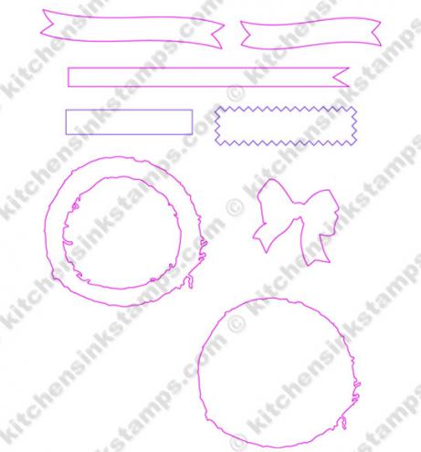 svg cut file for all year grapevine wreath stamp set