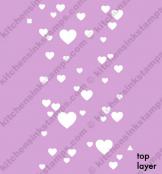 Fallen Hearts stencil design - top layer