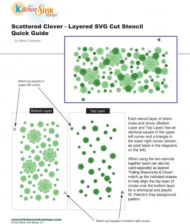 Scattered Clover Layered Stencil User Guide