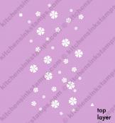 Scattered Clover stencil design - top layer