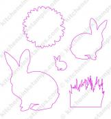 svg stamp outline for honey bunny