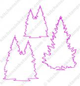 svg for snowy pine trees stamp set