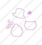 svg stamp outline for st patricks day 4 ducky and teddy