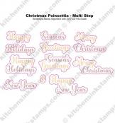 Christmas Poinsettia SVG Sentiment Alignment Guide