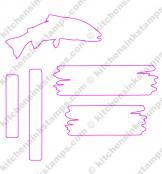 svg for trout fishing stamp set
