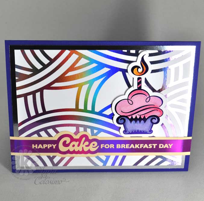 Happy Cake for Breakfast Day card - from Kitchen Sink Stamps