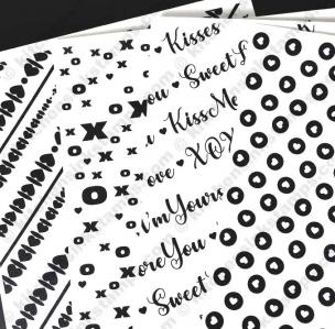 Folk Heart Stripes, Heart Polka Dots, Be Mine, and X's and O's, background, Digi laser printer download
