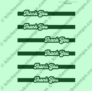 Thank You, banner sentiments, Digi laser printer download, SVG cutfile