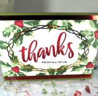 Holiday Thank You card - from Kitchen Sink Stamps