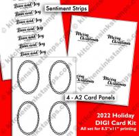 PDF File -  Sentiment Greetings, inside card panels, oval frame Digi laser printer download