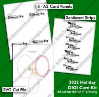 PDF File  and SVG -  Sentiment Greetings, inside card panels, oval frame Digi laser printer download