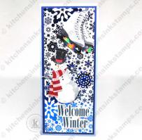Welcome Winter Snowflakes Card - from Kitchen Sink Stamps