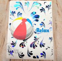 Beach Ball splashes card - from Kitchen Sink Stamps