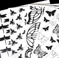 Flutter, butterflies, dragonflies, bees, wings background 4, Digi laser printer download