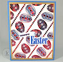 Pysanky Easter Eggs Card - from Kitchen Sink Stamps
