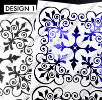 BKGD Design 1 - scrolled tile bkgd pattern Digi laser printer download