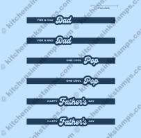 Father's Day banner sentiments, Digi laser printer download, SVG cutfile