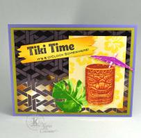 Tiki Time Basket Weave pattern card - from Kitchen Sink Stamps