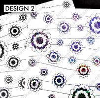 BKGD Design 2 - Mod Flowers bkgd pattern Digi laser printer download