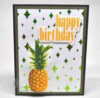 Pineapple Diamonds Birthday Card - from Kitchen Sink Stamps