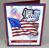 Stars and Stripes July 4th card - from Kitchen Sink Stamps
