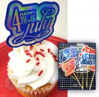 July 4th Cupcake Toppers - from Kitchen Sink Stamps