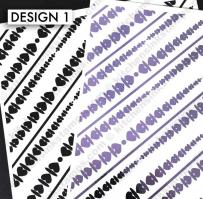 BKGD Design 1 - Folk Heart Stripes bkgd pattern Digi laser printer download