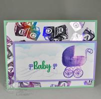 Go Baby Go Blacks card - from Kitchen Sink Stamps