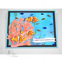 Clownfish and Coral Card - from Kitchen Sink Stamps
