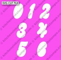 Bold Numbers svg cut file